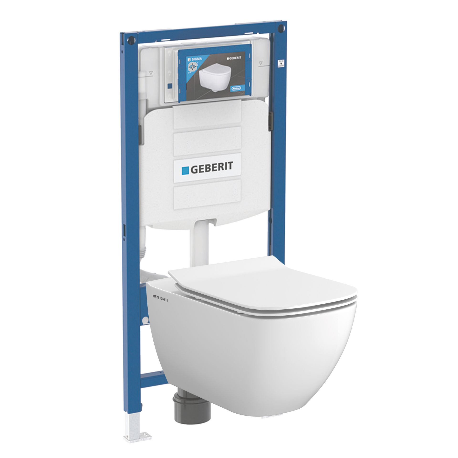 Zestaw Podtynkowy WC Geberit Duofix Sigma Senti Maletto