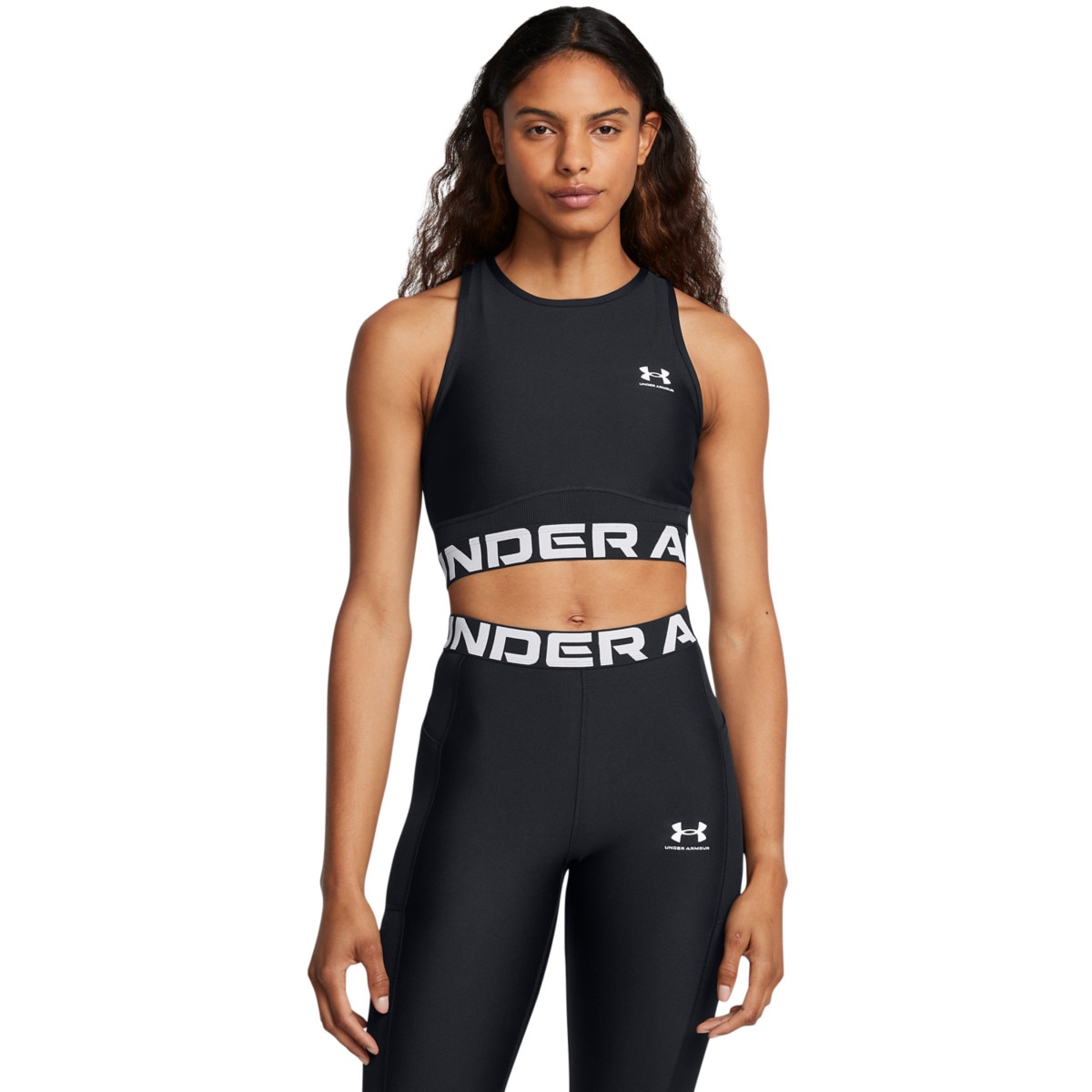 Damski top treningowy Under Armour Heatgear Rib Tank - czarny - UNDER ARMOUR