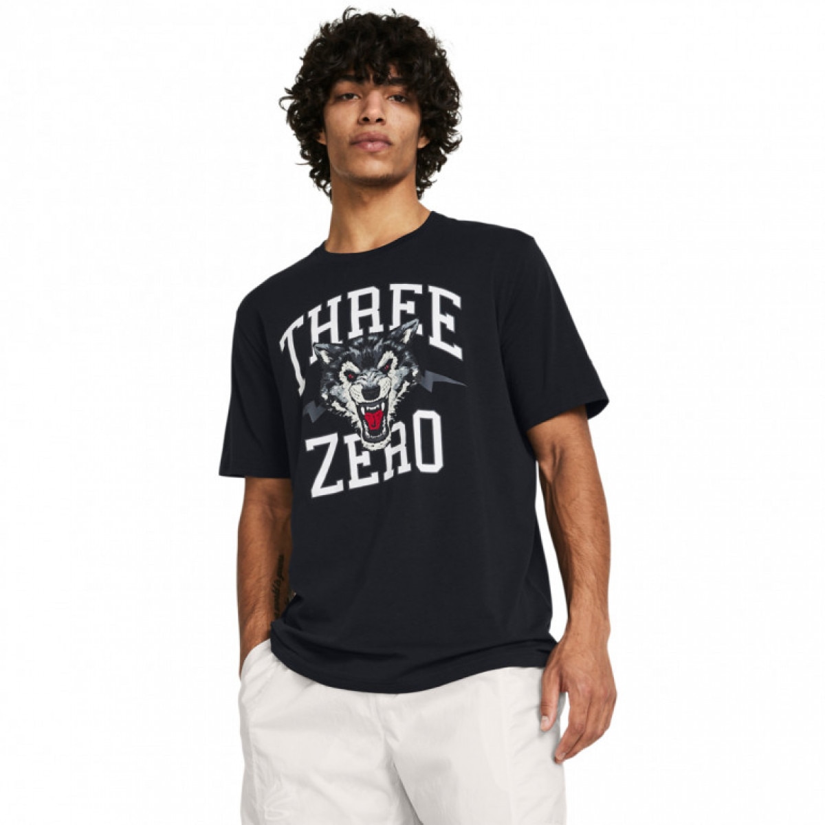 Męska koszulka do koszykówki Under Armour Curry Young Wolf Tee - czarna - UNDER ARMOUR