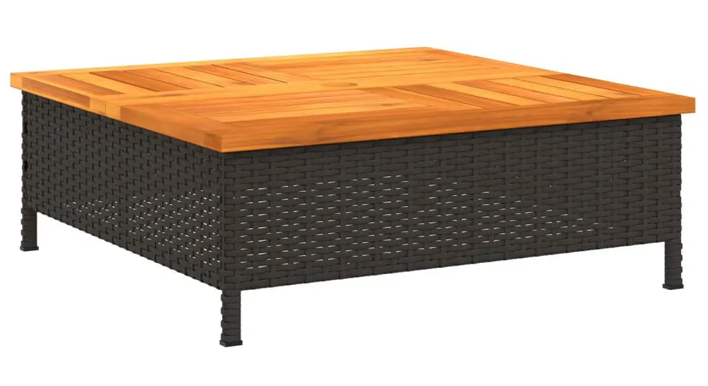 Czarna rattanowa osłona na podstawę parasola ogrodowego T4-E66