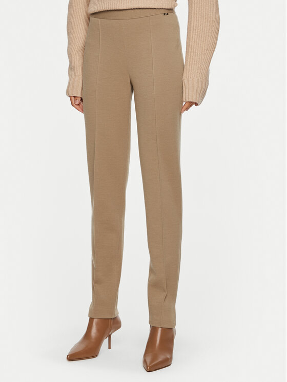 Luisa Spagnoli Spodnie materiałowe Minuendo 541298 Beżowy Slim Fit