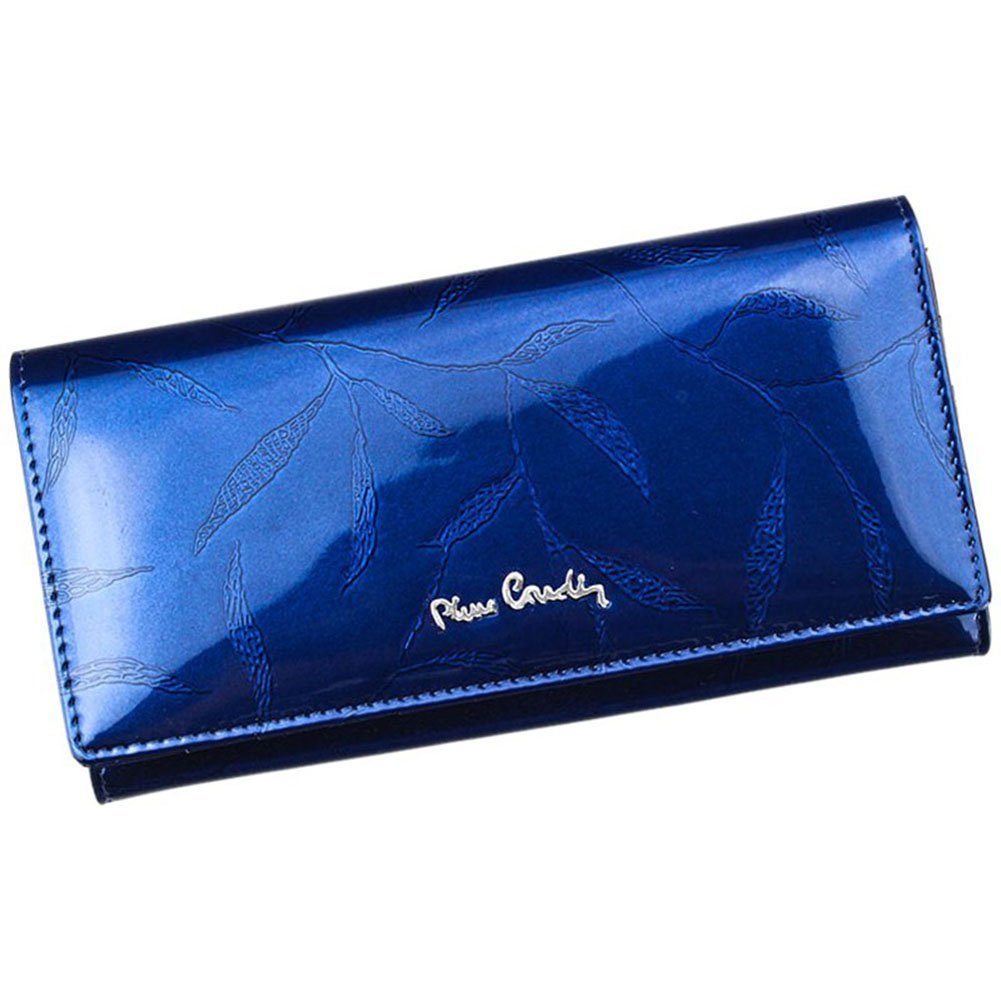 Pierre Cardin, Portfel skórzany damski, 02, Leaf 106, niebieski