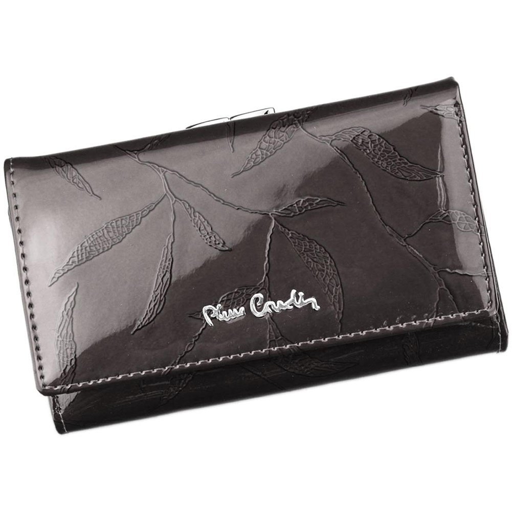 Pierre Cardin, Portfel skórzany damski, 02, Leaf 108, popielaty