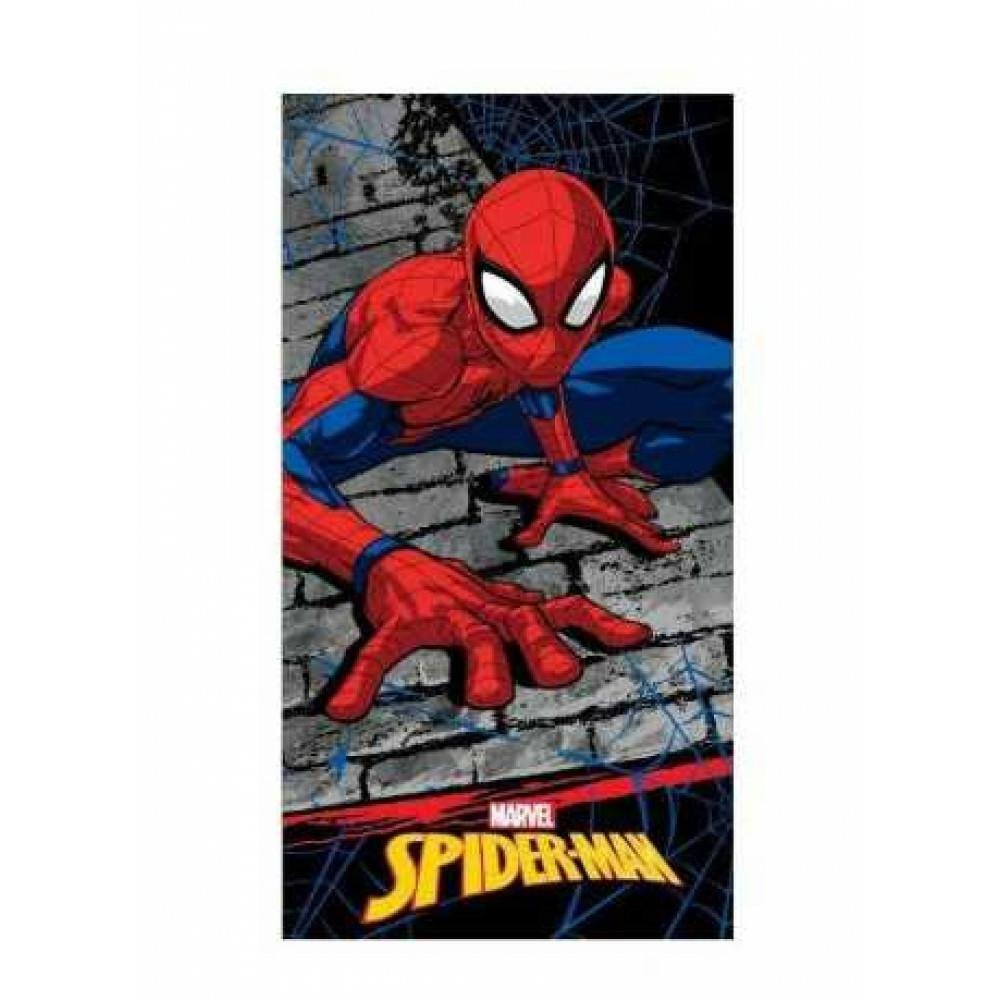 Ręcznik plażowy 70x140 Spiderman szary bawełniany 320g/m2