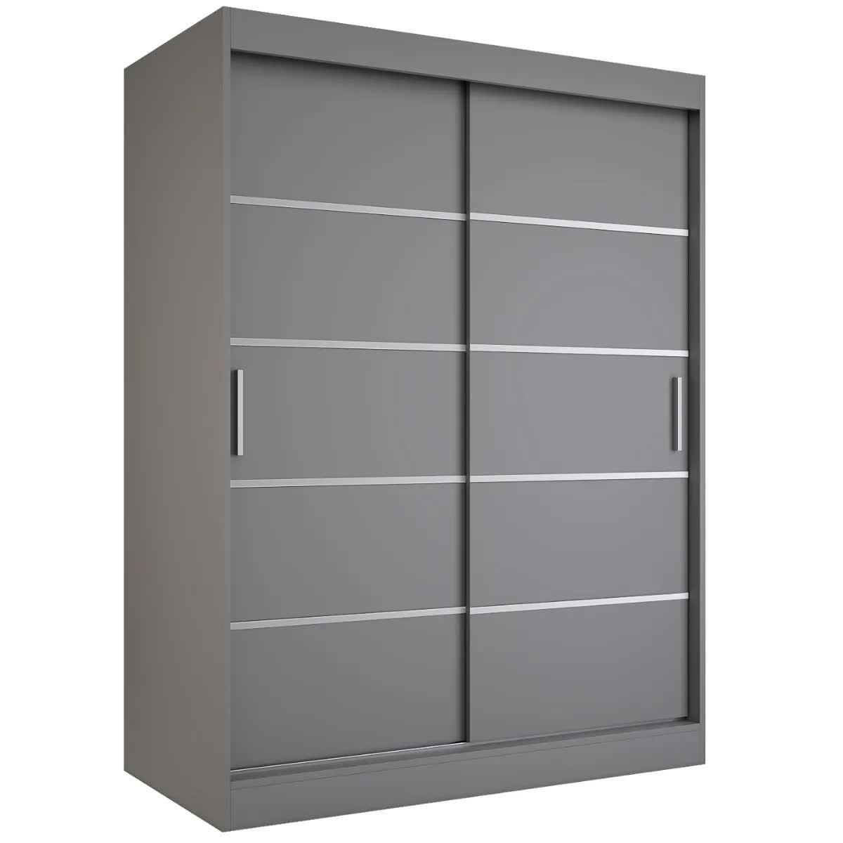 Szafa przesuwna MODUO COMFORT 150 antracyt z listwami