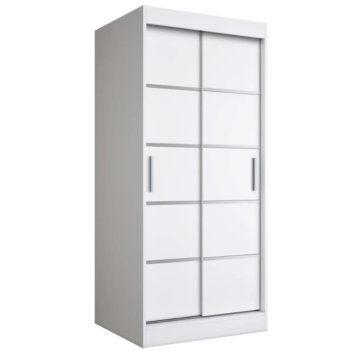 Szafa przesuwna MODUO COMFORT 90 biała mat z listwami