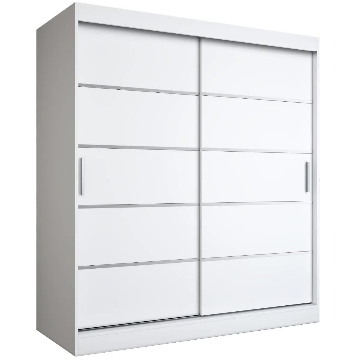 Szafa przesuwna MODUO COMFORT 180 biała mat z listwami