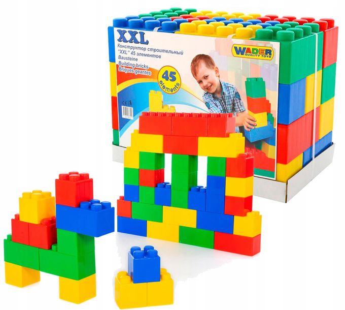 Ogromne klocki giganty mega cegły XXL 45 el duże