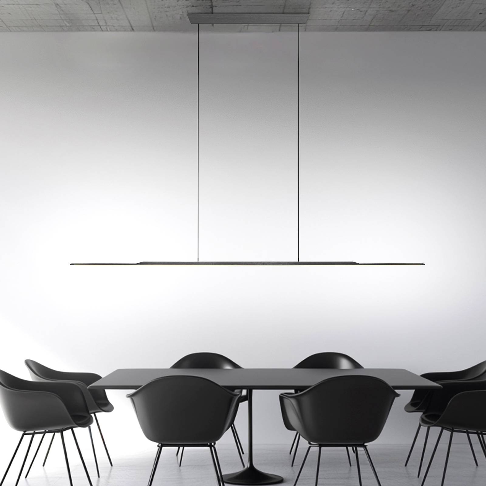 Lampa wisząca LED PURE Surface, szary, 160 cm, aluminium 3000 K