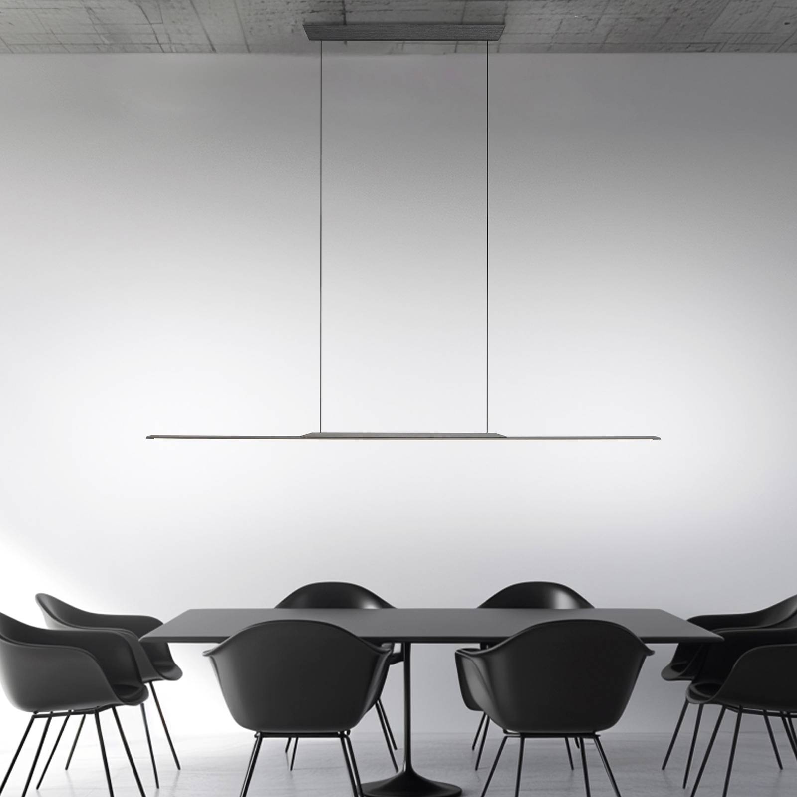 Lampa wisząca LED PURE Surface, szary, 125 cm, aluminium 3000 K