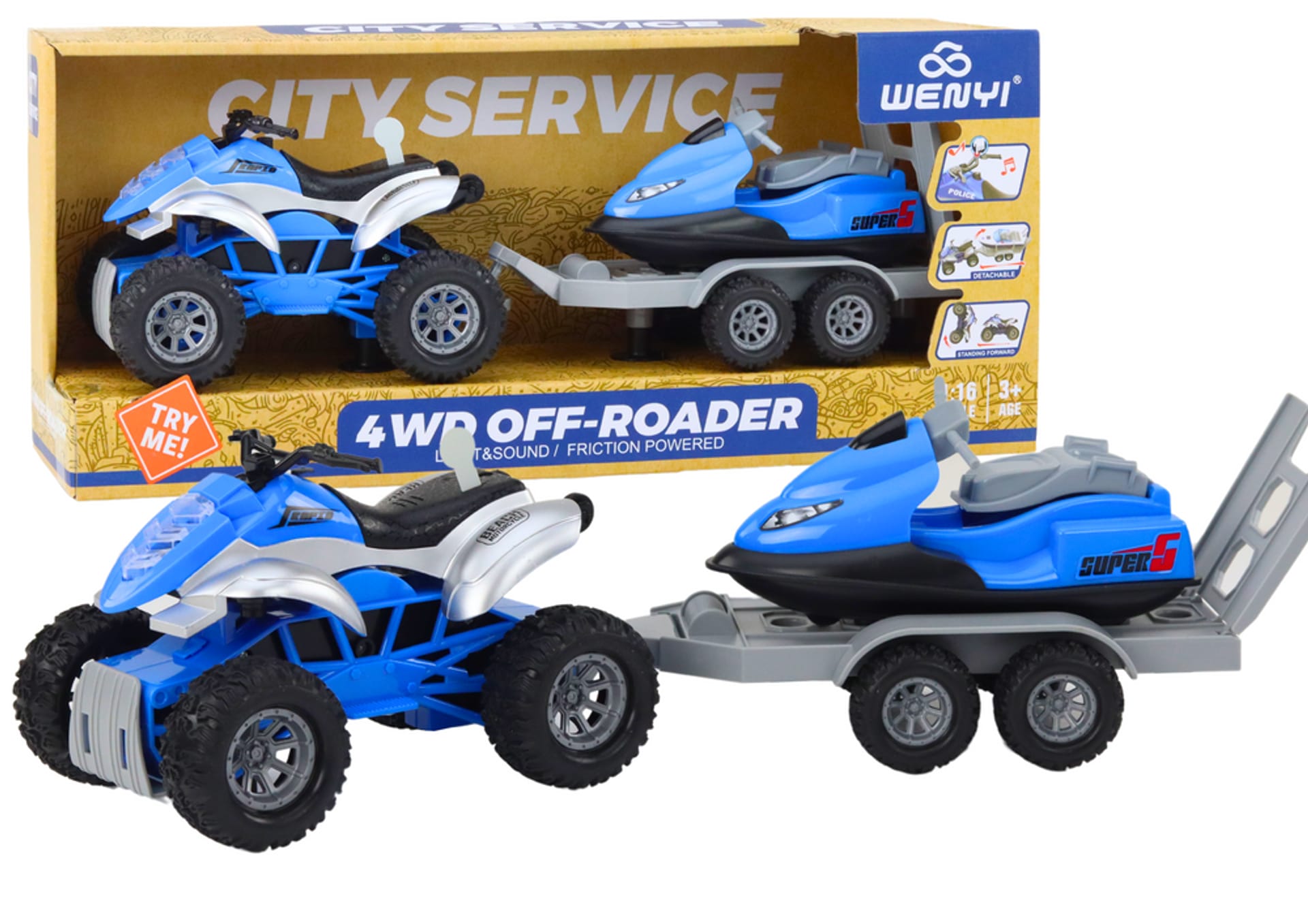 Quad z przyczepą do przewozu Leantoys