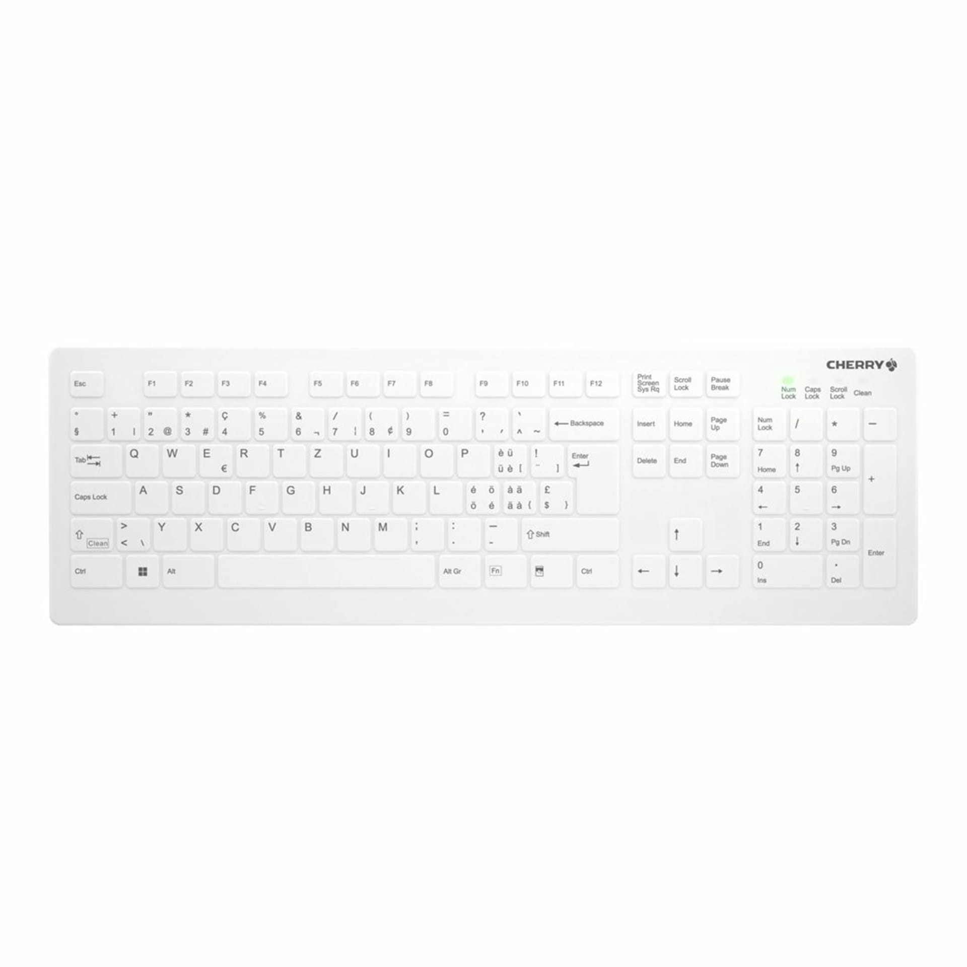 CHERRY AK-C8112 klawiatura Medyczna RF Wireless QWERTZ Swiss Biały  AK-C8112-FU1-W/CH