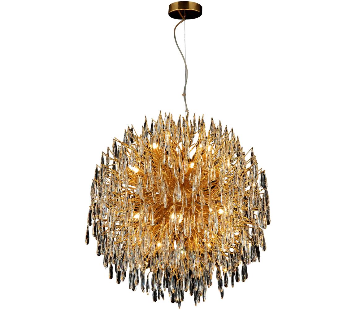 Kryształowy żyrandol na lince 24xG9/40W/230V złoty