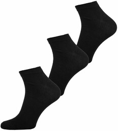 Czarne skarpetki stopki męskie Denley N3101-3P 3 PACK