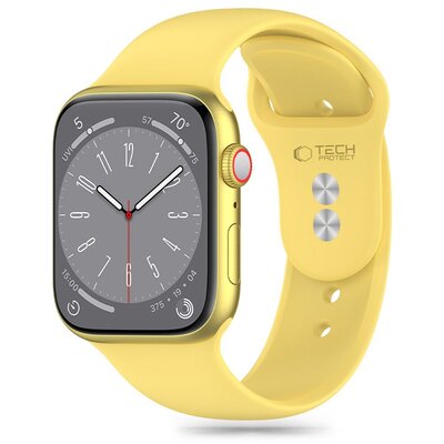 Pasek TECH-PROTECT Silicone do Apple Watch 4/5/6/7/8/9/SE/Ultra (42/44/45/49mm) Żółty