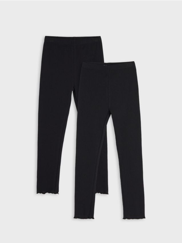 Sinsay - Legginsy 2 pack - czarny