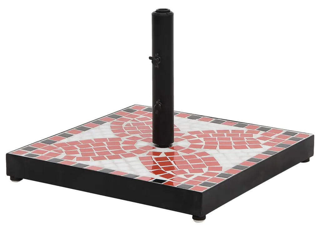 Ceramiczna podstawa do parasola terakota + biały F0-P38