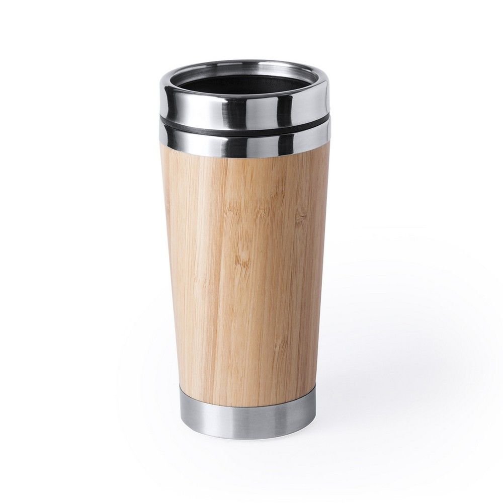 Kubek Termiczny Bambusowy 500 ml, Brązowy Ø8,2 x 17,5 cm
