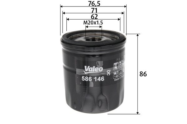 Filtr oleju Valeo 586146