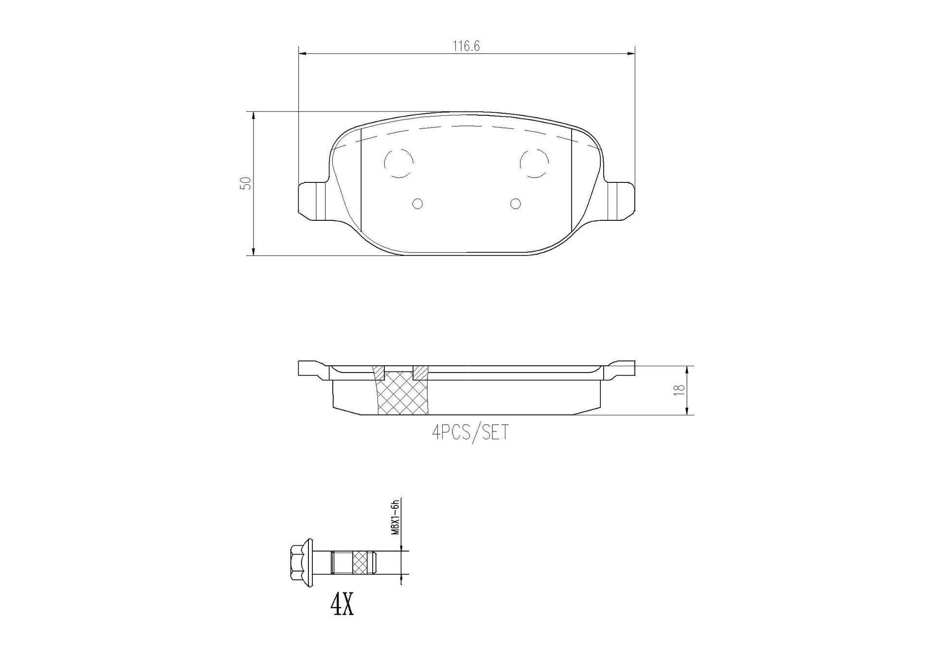 Zestaw klocków hamulcowych, hamulce tarczowe Brembo P 23 199