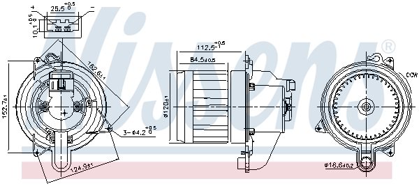 Wentylator wewnętrzny Nissens 87609
