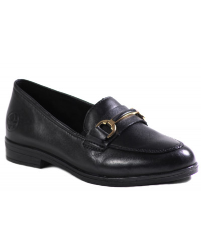 MOKASYNY RIEKER - 46262-01 BLACK - Rieker
