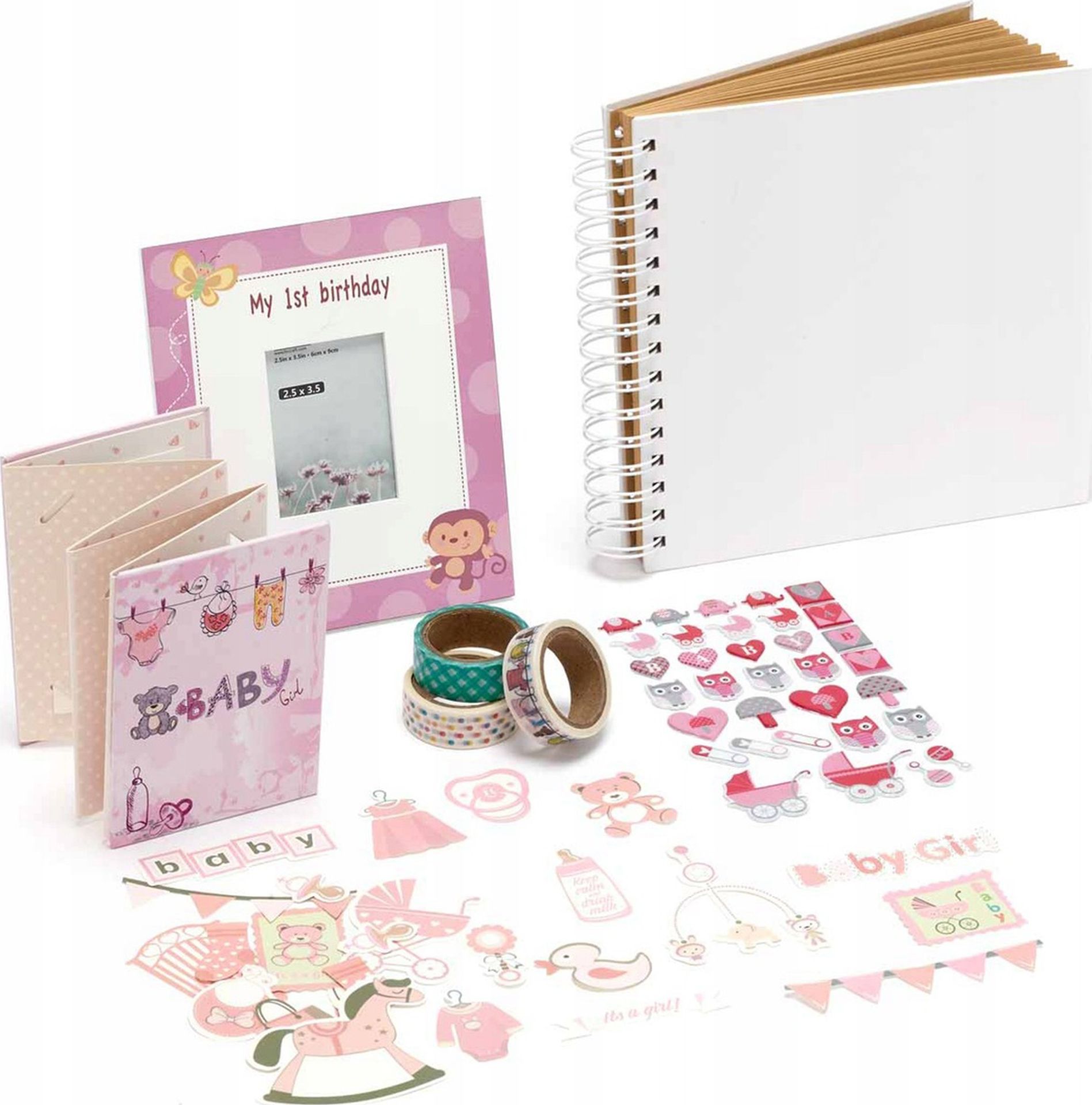 Fujifilm Instax collection 1-st birthday Pink (frame, album, stickers and decor.tape )