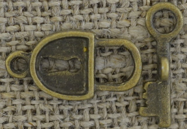 [11516] Zapięcie ozdobne amerykańskie kłódka 2szt