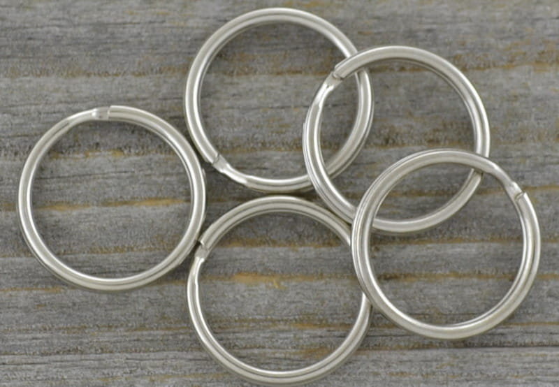 [301011] Ogniwka sprężynki 16mm srebro 10szt