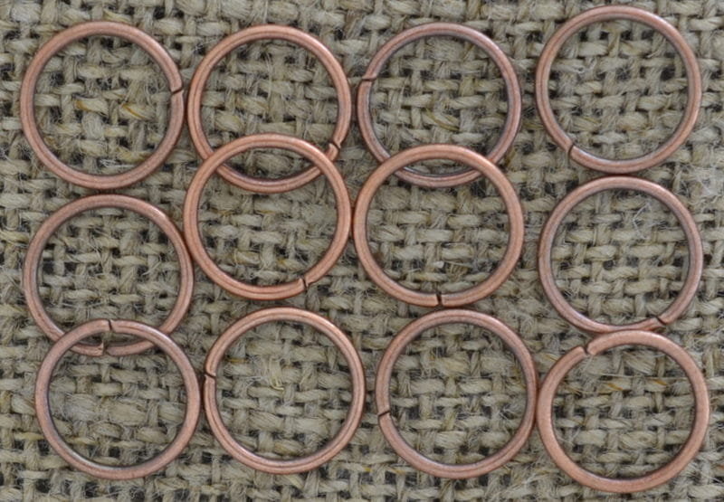 [-01006] Ogniwka otwarte 10mm miedziane 50szt