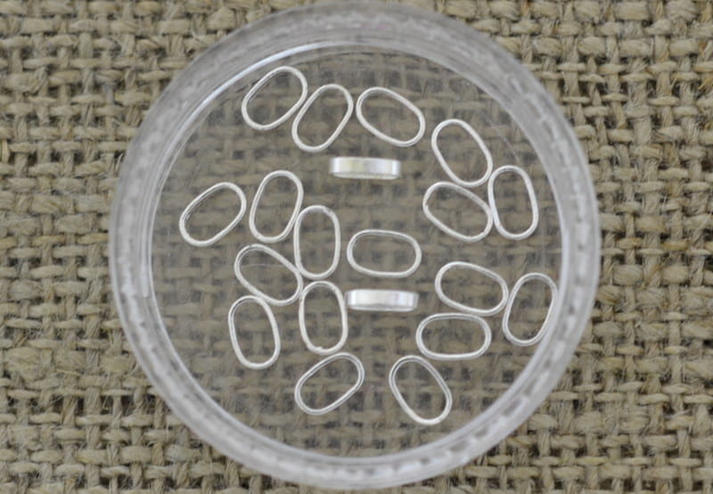 [301021] Ogniwko zamknięte 5*3mm srebrne 5szt