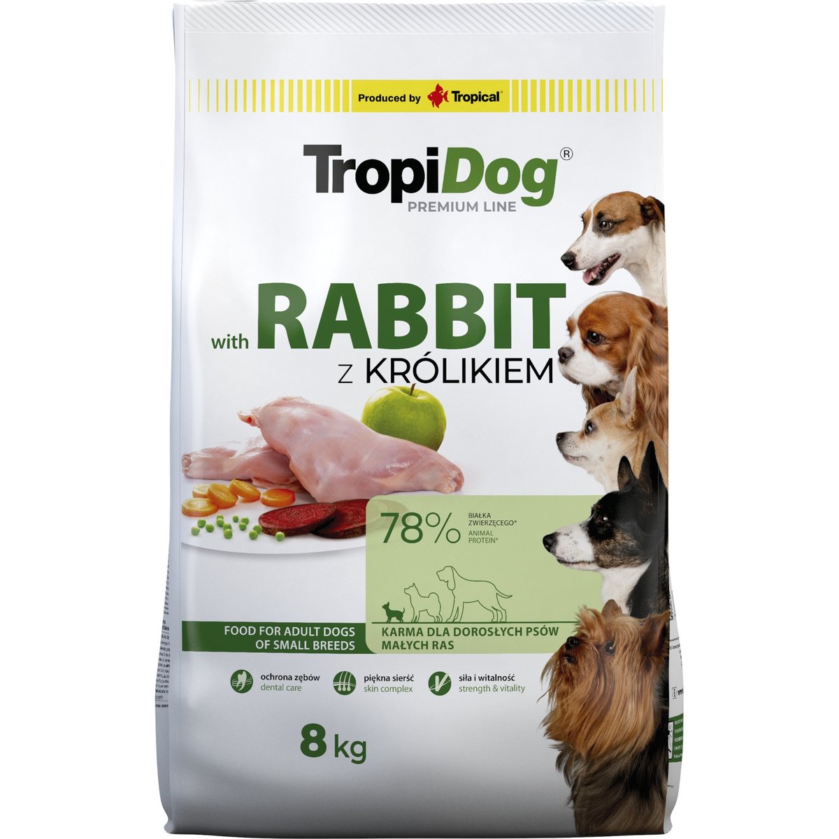 TROPIDOG Premium Adult Small Rabbit 8kg