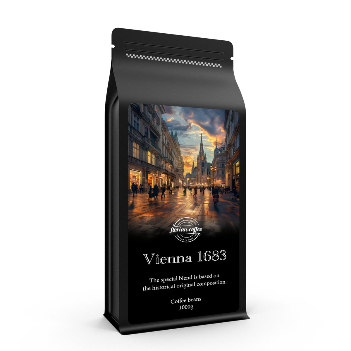 ŚWIEŻO PALONA KAWA ZIARNISTA 1KG WIEDEŃ - 100% ARABICA