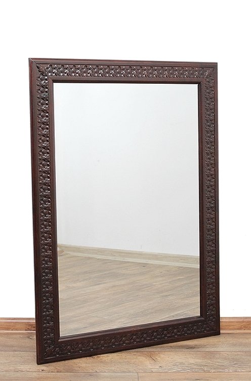 STYLOWE LUSTRO W DREWNIANEJ RZEŹBIONEJ RAMIE 150087/ POLOMEBLE