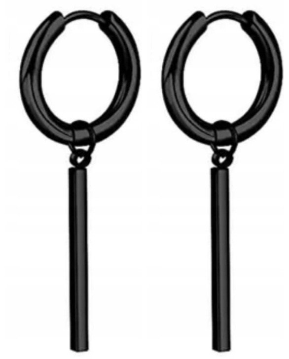 Kolczyki Do Uszu HUGGIE Pręt Prosty Gothic Punk STAL