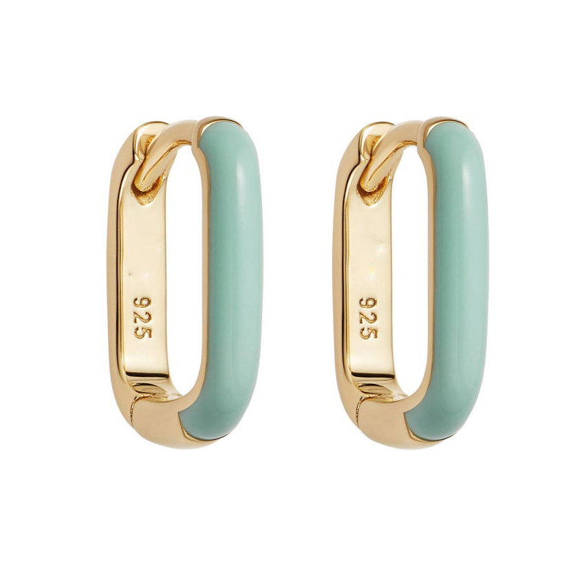 Kolczyki Enamel Mint