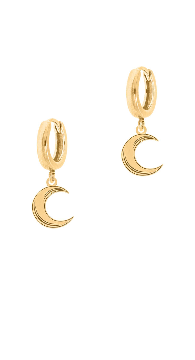 Pozłacane kolczyki z księżycami
