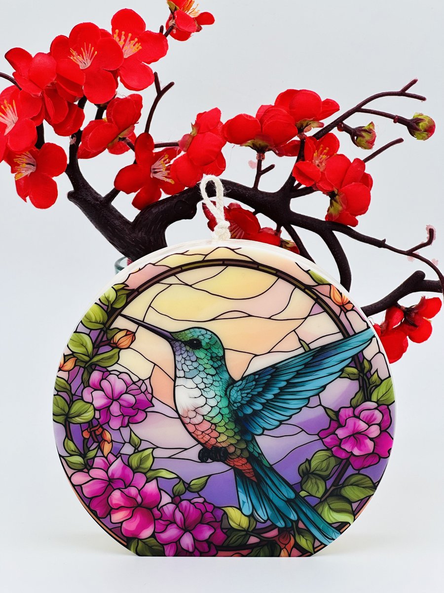 Świeca sojowa Barwny Koliber rozm. L elegancki prezent na urodziny w pudełku prezentowym