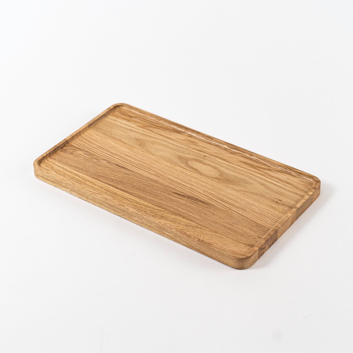 Drewniana tacka organizer 36x20 cm biuro dąb
