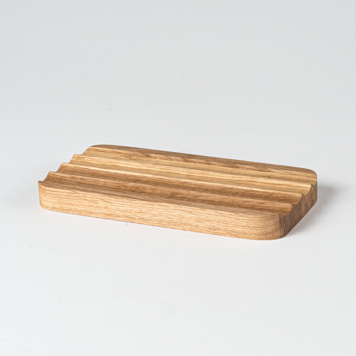 Drewniany organizer na długopisy ołówki kredki 20 x 10 cm biuro dąb