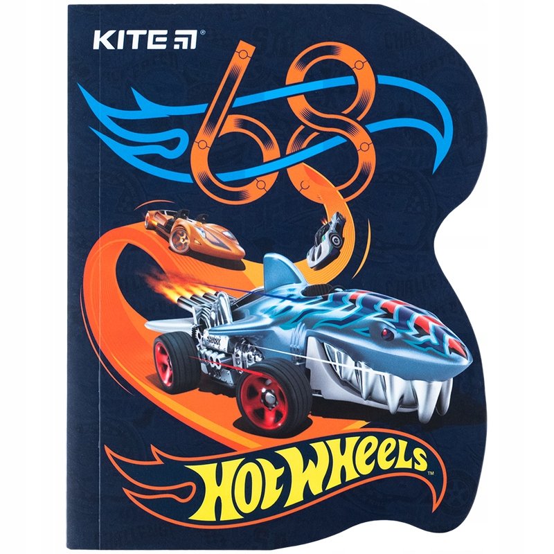 Notes pamiętnik 60 arkuszy kratka czarny Hot Wheels Kite