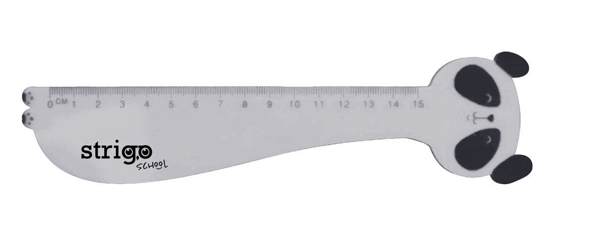 Linijka plastikowa szkolna 15 cm Strigo Panda