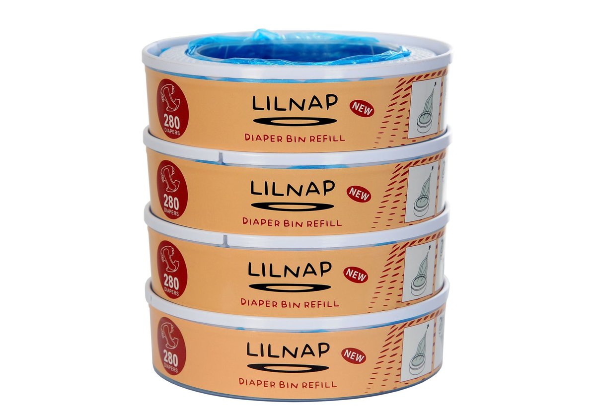 Wkład Lilnap do kosza na pieluchy Angelcare Captiva, Angelcare Classic New Improved 4-PAK