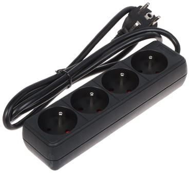 Inny LISTWA ZASILAJĄCA PR-1.5M-4G/B (4 GNIAZDA) 1.3m