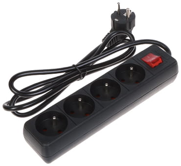 Inny LISTWA ZASILAJĄCA PR-1.5M-4G-SW/B (4 GNIAZDA) 1.3m