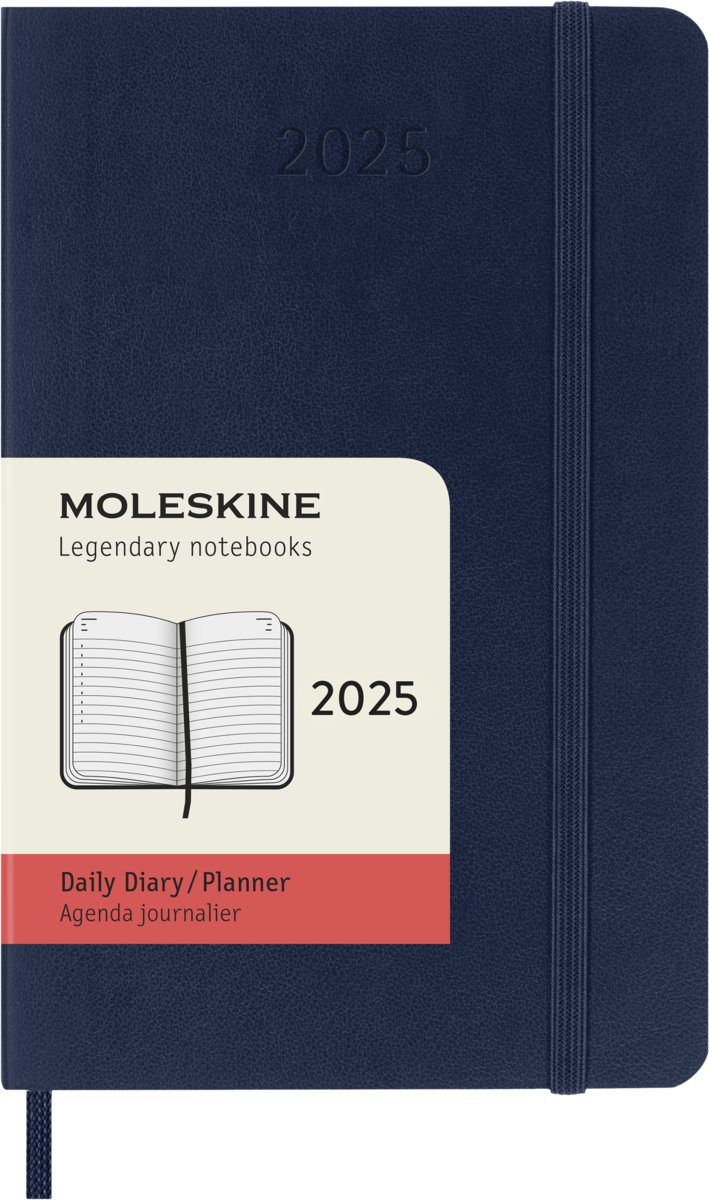 MOLESKINE kalendarz 2025 GRANATOWY POCKET SOFT DZIENNY (9x14)
