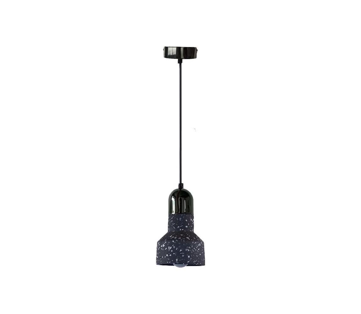 Żyrandol na lince TERRAZZO 1xE27/60W/230V śr. 12 cm czarny