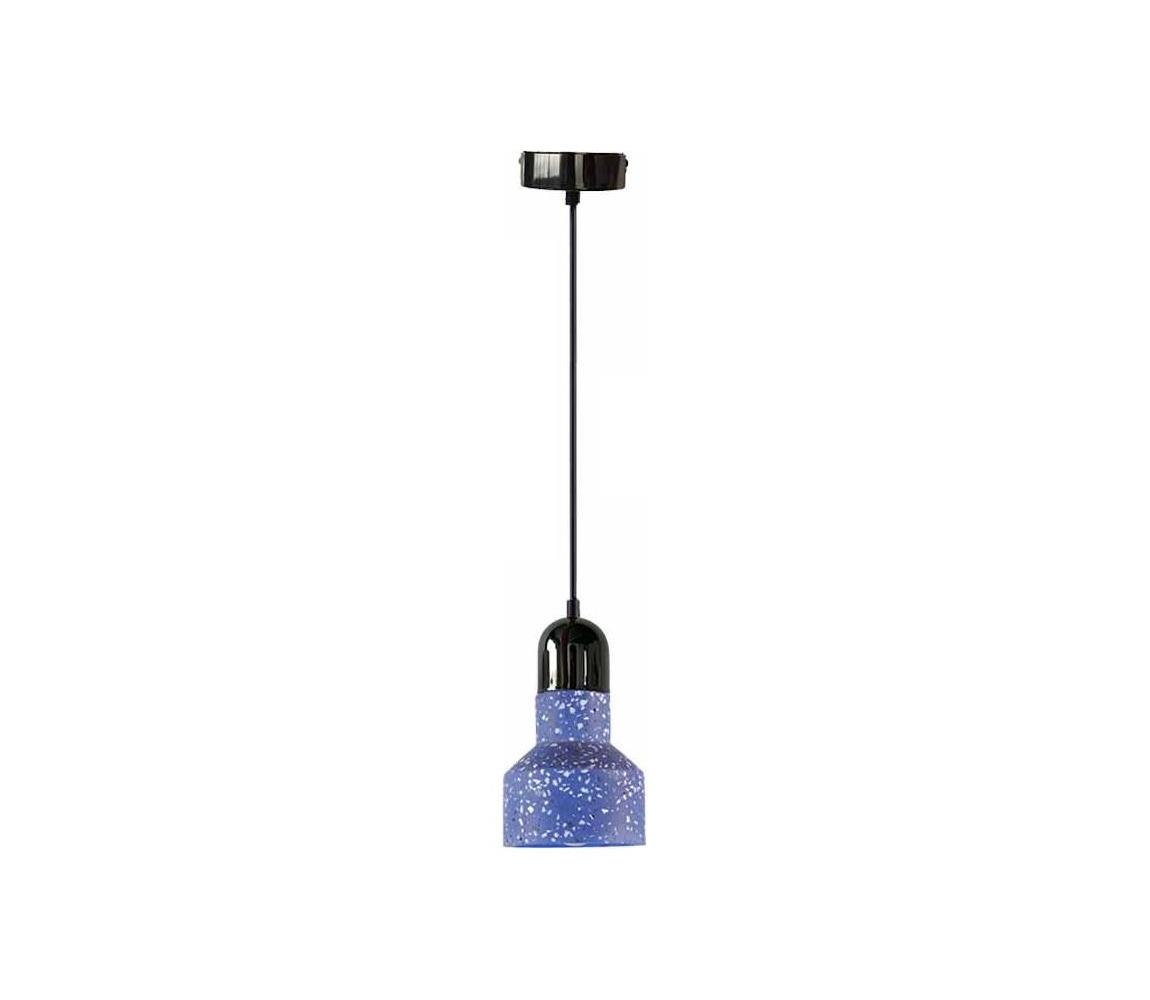 Żyrandol na lince TERRAZZO 1xE27/60W/230V śr. 12 cm niebieski