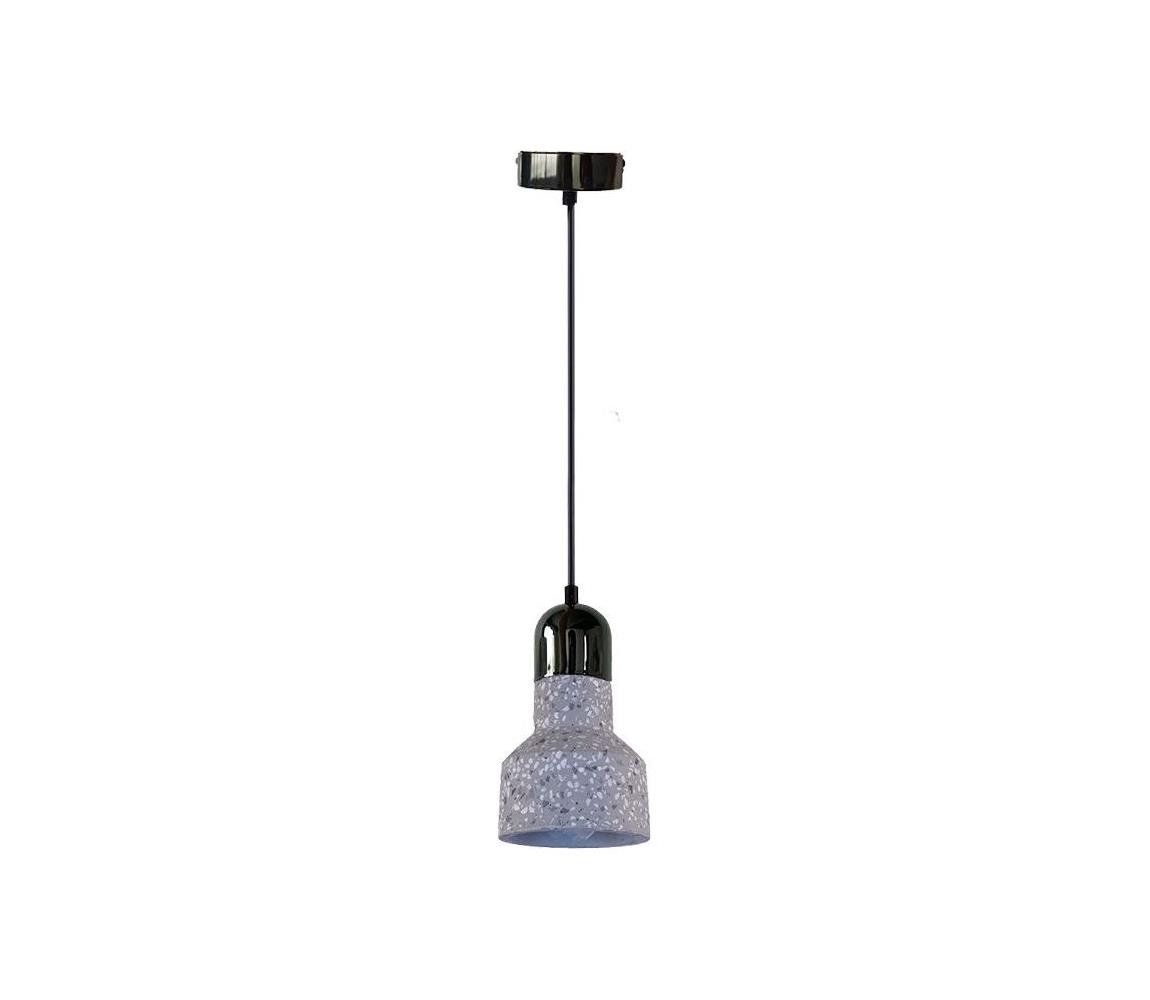 Żyrandol na lince TERRAZZO 1xE27/60W/230V śr. 12 cm szary