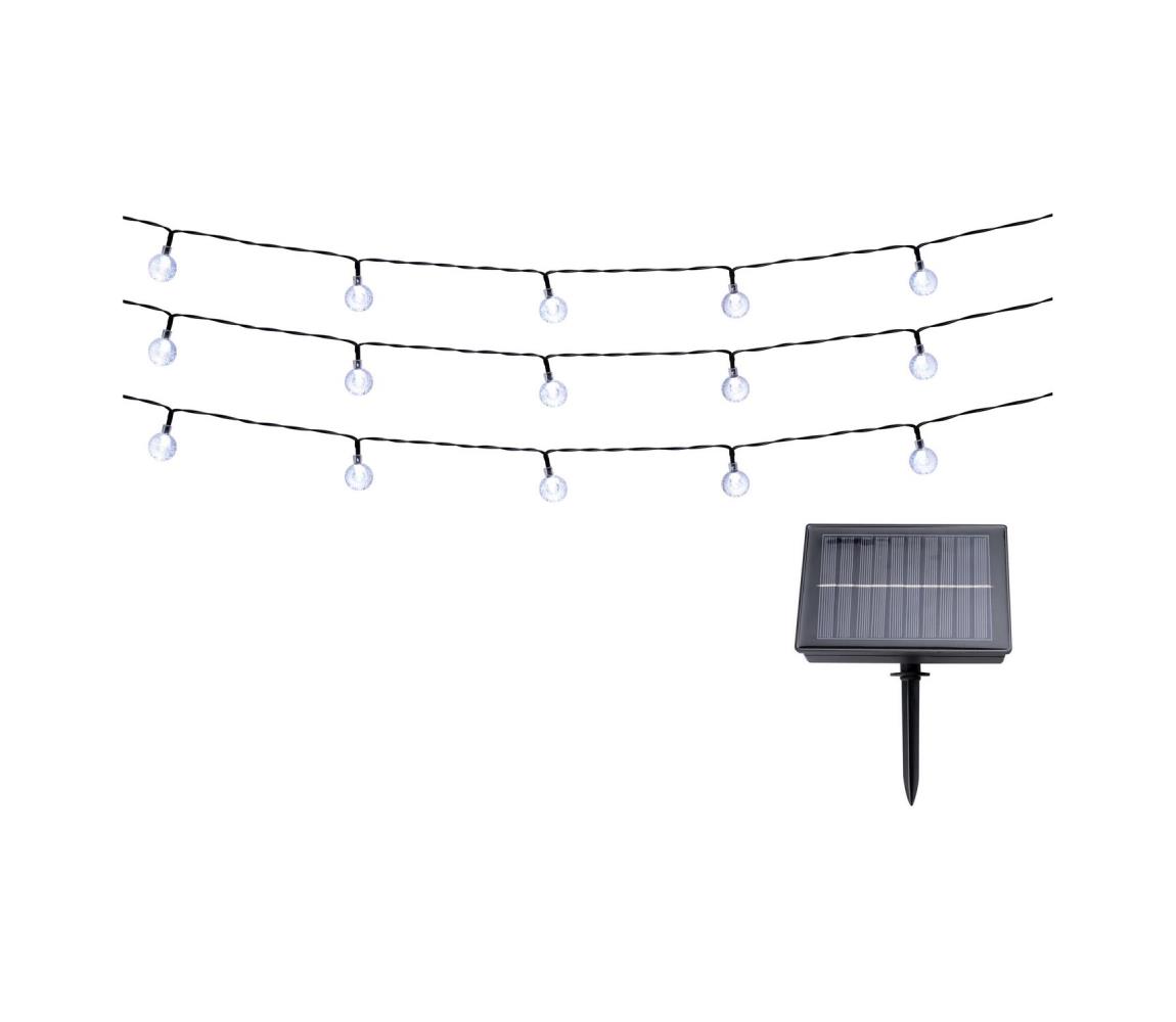 Grundig - LED Łańcuch solarny 100xLED/8 funkcji 15m ciepła biel